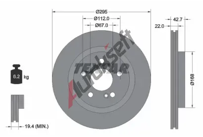 TEXTAR Brzdov kotou PRO - 295 mm TXT 92286903, 92286903