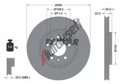 TEXTAR Brzdov kotou PRO - 294 mm TXT 92287103, 92287103
