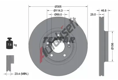 TEXTAR Brzdov kotou PRO+ - 305 mm TXT 92292205, 92292205
