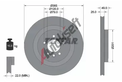 TEXTAR Brzdov kotou PRO - 365 mm TXT 92293003, 92293003