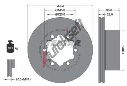 TEXTAR Brzdov kotou PRO - 303 mm TXT 92295303, 92295303