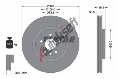 TEXTAR Brzdov kotou PRO+ - 325 mm TXT 92300505, 92300505