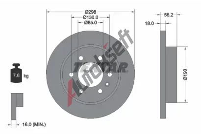 TEXTAR Brzdov kotou PRO - 298 mm TXT 92301003, 92301003