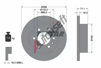 TEXTAR Brzdov kotou PRO - 298 mm TXT 92301103, 92301103