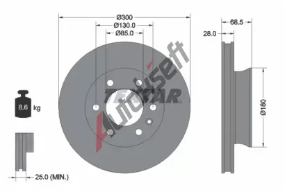 TEXTAR Brzdov kotou PRO - 300 mm TXT 92301203, 92301203