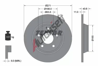 TEXTAR Brzdov kotou PRO - 271 mm TXT 92303503, 92303503