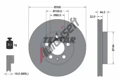 TEXTAR Brzdov kotou PRO - 256 mm TXT 92303803, 92303803