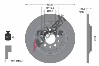 TEXTAR Brzdov kotou PRO - 320 mm TXT 92304103, 92304103