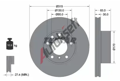 TEXTAR Brzdov kotou PRO+ - 315 mm TXT 92304905, 92304905