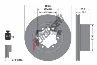 TEXTAR Brzdov kotou PRO - 325 mm TXT 92305803, 92305803