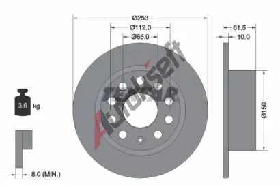 TEXTAR Brzdov kotou PRO - 253 mm TXT 92306603, 92306603