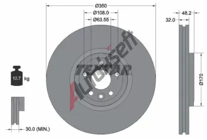 TEXTAR Brzdov kotou PRO+ - 350 mm TXT 92308105, 92308105