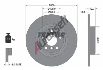 TEXTAR Brzdov kotou PRO+ - 300 mm TXT 92309505, 92309505