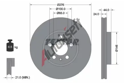 TEXTAR Brzdov kotou PRO - 276 mm TXT 92313703, 92313703