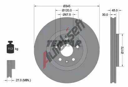 TEXTAR Brzdov kotou PRO+ - 345 mm TXT 92314505, 92314505