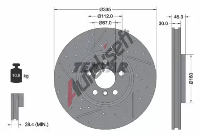 TEXTAR Brzdov kotou PRO+ - 335 mm TXT 92317105, 92317105