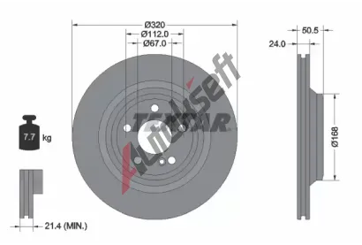 TEXTAR Brzdov kotou PRO+ - 320 mm TXT 92317305, 92317305