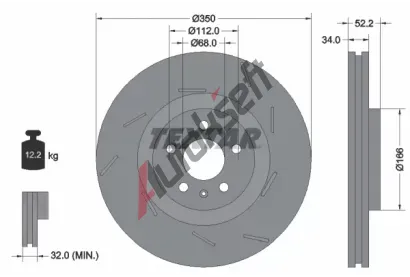 TEXTAR Brzdov kotou PRO+ - 350 mm TXT 92319105, 92319105