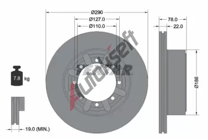 TEXTAR Brzdov kotou PRO - 290 mm TXT 92322303, 92322303