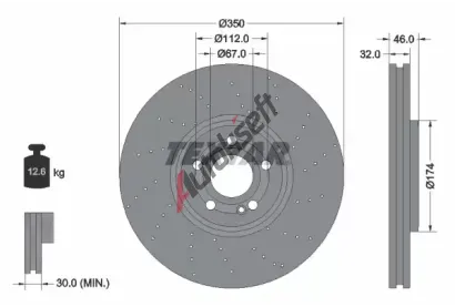 TEXTAR Brzdov� kotou� PRO+ TXT 92324205, 92324205