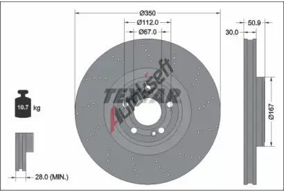 TEXTAR Brzdový kotouč PRO+ TXT 92324405, 92324405 TEXTAR Brzdový kotouč PRO+ TXT 92324405, 92324405
