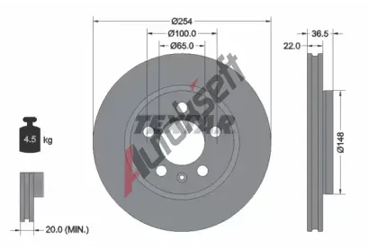 TEXTAR Brzdov kotou PRO - 254 mm TXT 92329503, 92329503