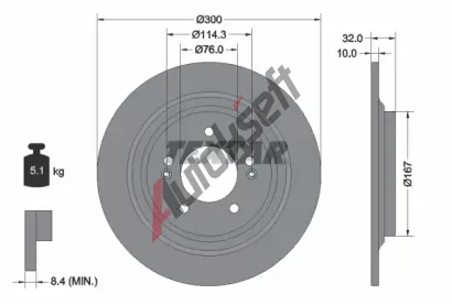 TEXTAR Brzdov kotou PRO - 300 mm TXT 92332703, 92332703