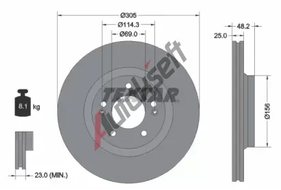TEXTAR Brzdov kotou PRO - 305 mm TXT 92333203, 92333203