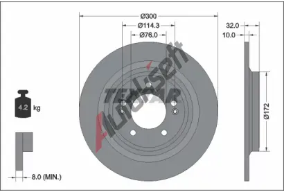 TEXTAR Brzdov kotou PRO - 300 mm TXT 92337203, 92337203