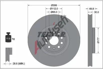 TEXTAR Brzdov kotou TXT 92337505, 92337505