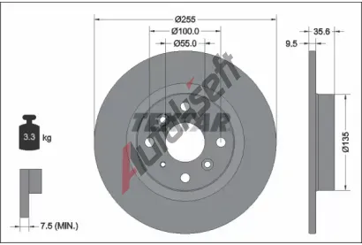TEXTAR Brzdov kotou PRO - 255 mm TXT 92338203, 92338203