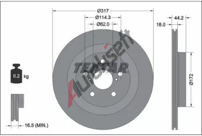 TEXTAR Brzdov kotou PRO - 317 mm TXT 92343103, 92343103