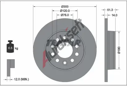 TEXTAR Brzdov kotou PRO - 300 mm TXT 92345203, 92345203