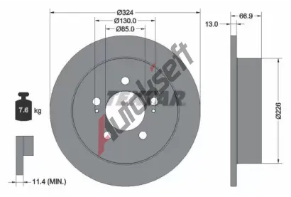 TEXTAR Brzdov kotou PRO - 324 mm TXT 92347403, 92347403