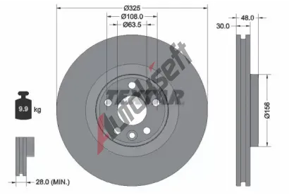 TEXTAR Brzdov kotou PRO+ - 325 mm TXT 92348805, 92348805