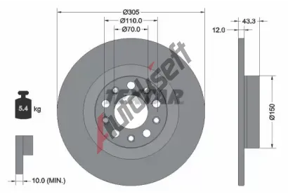 TEXTAR Brzdov kotou PRO - 305 mm TXT 92351003, 92351003