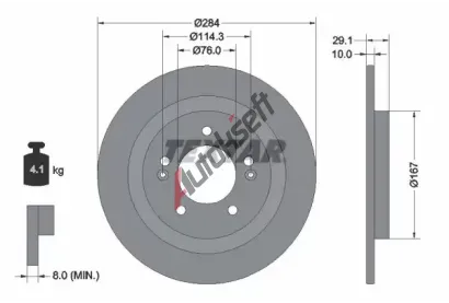 TEXTAR Brzdov� kotou� PRO - 284 mm TXT 92352503, 92352503