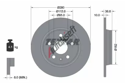 TEXTAR Brzdov� kotou� PRO - 280 mm TXT 92354503, 92354503