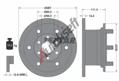 TEXTAR Brzdov kotou - 267 mm TXT 93019400, 93019400