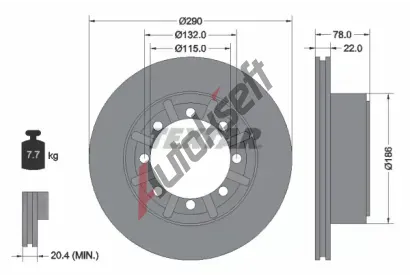 TEXTAR Brzdov kotou - 290 mm TXT 93117600, 93117600
