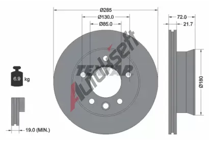 TEXTAR Brzdov kotou - 285 mm TXT 93127800, 93127800