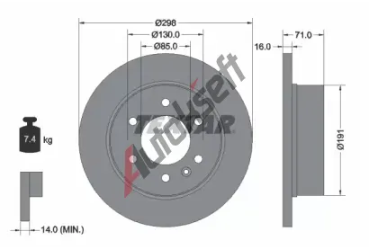 TEXTAR Brzdov kotou PRO - 298 mm TXT 93143303, 93143303