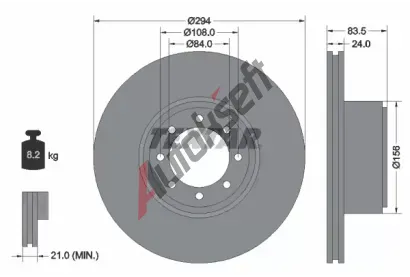 TEXTAR Brzdov kotou - 294 mm TXT 93175300, 93175300