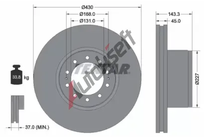 TEXTAR Brzdov kotou - 430 mm TXT 93186700, 93186700