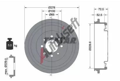TEXTAR Brzdov buben TXT 94013700, 94013700