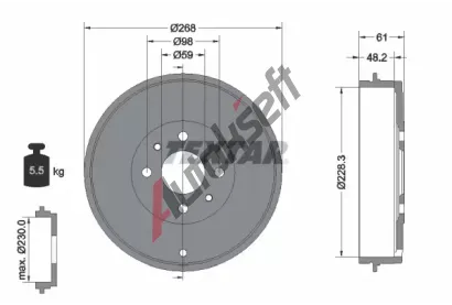 TEXTAR Brzdov buben TXT 94014000, 94014000