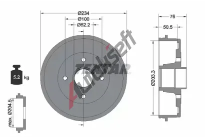 TEXTAR Brzdov buben TXT 94019700, 94019700