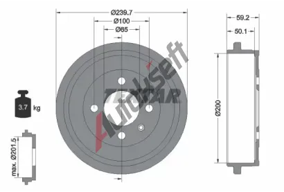 TEXTAR Brzdov buben TXT 94022800, 94022800