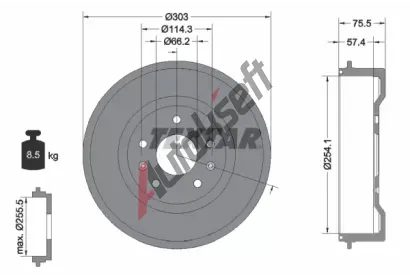 TEXTAR Brzdov buben TXT 94032800, 94032800