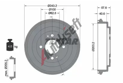TEXTAR Brzdov buben TXT 94035900, 94035900